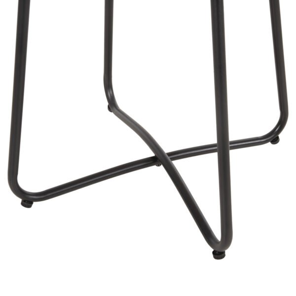 ΤΡΑΠΕΖΑΚΙ GERRY HM5717.11 ΜΕ WICKER ΜΠΕΖ-ΜΑΥΡΟ ΜΕΤΑΛ.ΣΚΕΛΕΤΟ 50x50x47,5Υεκ. - Image 6