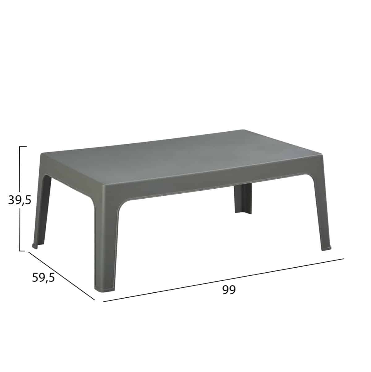 ΤΡΑΠΕΖΑΚΙ ΟΡΘΟΓΩΝΙΟ SLEEK HM6367.05 ΠΟΛΥΠΡΟΠΥΛΕΝΙΟ DARK OLIVE 99x59.5x39.5Υεκ. - Image 2