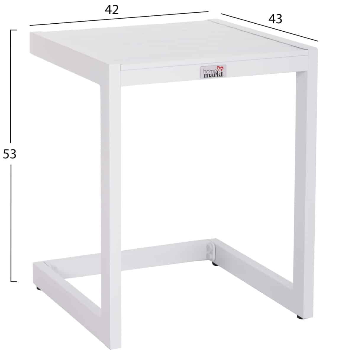 ΤΡΑΠΕΖΑΚΙ ΞΑΠΛΩΣΤΡΑΣ BELLING HM6274.01 ΑΛΟΥΜΙΝΙΟ ΣΕ ΛΕΥΚΟ 42x43x53Υεκ. - Image 2