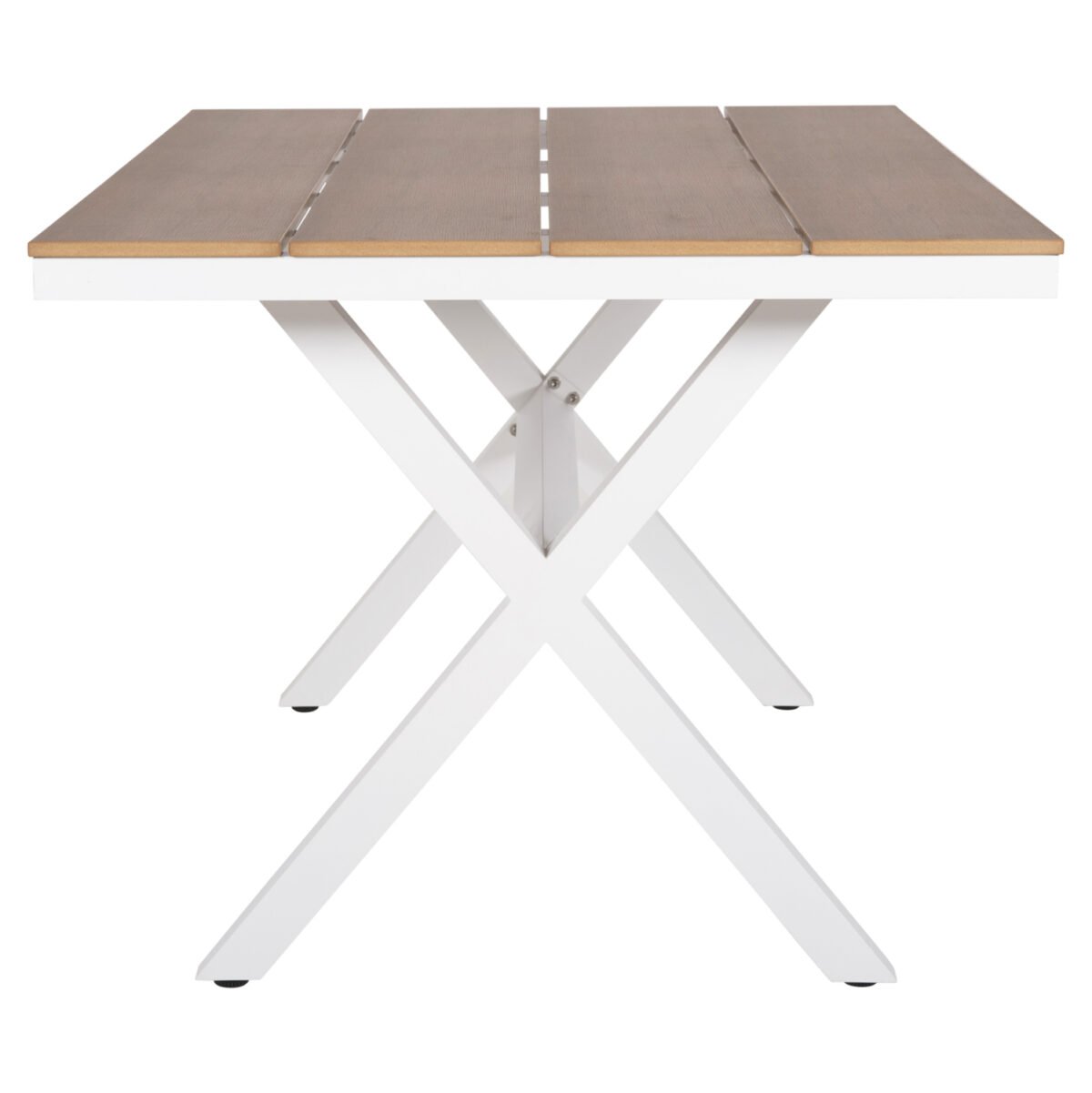 ΤΡΑΠΕΖΙ ΑΛΟΥΜΙΝΙΟΥ ΟΡΘΟΓΩΝΙΟ TAWNEE HM6037.02 ΛΕΥΚΟ-POLYWOOD ΦΥΣΙΚΟ 150x89,5x73Υεκ - Image 5