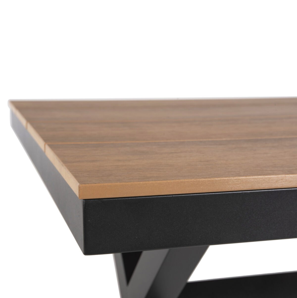 ΤΡΑΠΕΖΙ ΑΛΟΥΜΙΝΙΟΥ ΟΡΘΟΓΩΝΙΟ TAWNEE HM6039.01 ΑΝΘΡΑΚΙ-POLYWOOD ΦΥΣΙΚΟ 219,5x89,5x73Υ - Image 7
