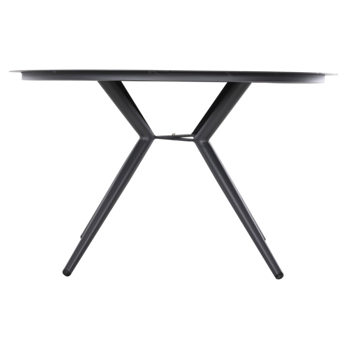 ΤΡΑΠΕΖΙ ΑΛΟΥΜΙΝΙΟΥ ΣΤΡΟΓΓΥΛΟ HIGER HM6061.03 ΑΝΘΡΑΚΙ Φ126Χ73Υεκ. - Image 5