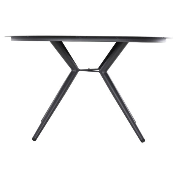 ΤΡΑΠΕΖΙ ΑΛΟΥΜΙΝΙΟΥ ΣΤΡΟΓΓΥΛΟ HIGER HM6061.03 ΑΝΘΡΑΚΙ Φ126Χ73Υεκ. - Image 5