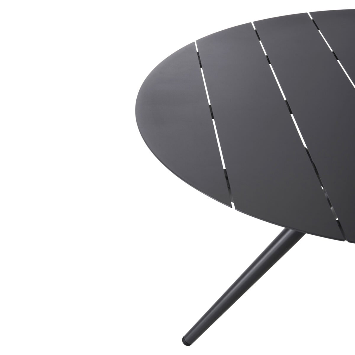 ΤΡΑΠΕΖΙ ΑΛΟΥΜΙΝΙΟΥ ΣΤΡΟΓΓΥΛΟ HIGER HM6061.03 ΑΝΘΡΑΚΙ Φ126Χ73Υεκ. - Image 6