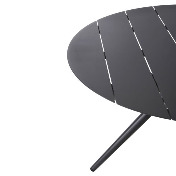 ΤΡΑΠΕΖΙ ΑΛΟΥΜΙΝΙΟΥ ΣΤΡΟΓΓΥΛΟ HIGER HM6061.03 ΑΝΘΡΑΚΙ Φ126Χ73Υεκ. - Image 6