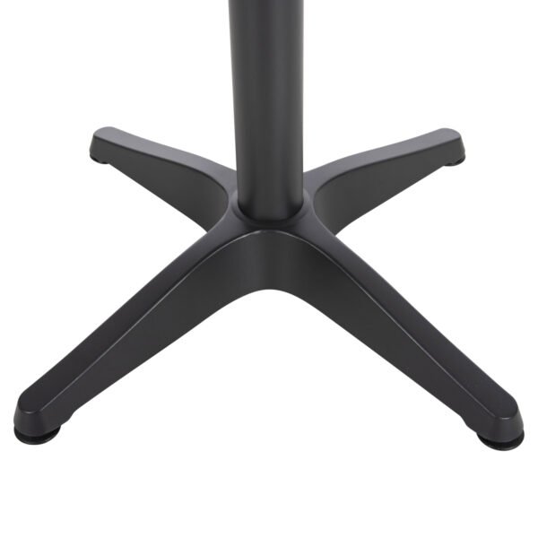 ΤΡΑΠΕΖΙ ΑΛΟΥΜΙΝΙΟΥ ΣΤΡΟΓΓΥΛΟ ALEXA HM6086.01 ΑΝΘΡΑΚΙ-POLYWOOD TOP ΦΥΣΙΚΟ Φ60x73Υεκ. - Image 4