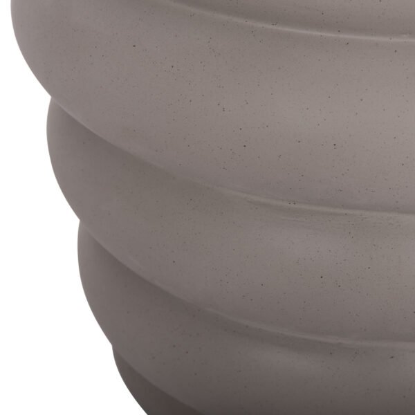 ΤΡΑΠΕΖΙ ΒΟΗΘΗΤΙΚΟ PUFFAT HM18172.03 FIBER CEMENT ΓΚΡΙ- ΞΥΛΟ TEAK TOP Φ45x46Υεκ. - Image 6