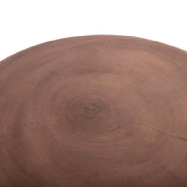 ΤΡΑΠΕΖΙ ΒΟΗΘΗΤΙΚΟ PUFFAT HM18172.03 FIBER CEMENT ΓΚΡΙ- ΞΥΛΟ TEAK TOP Φ45x46Υεκ. - Image 8