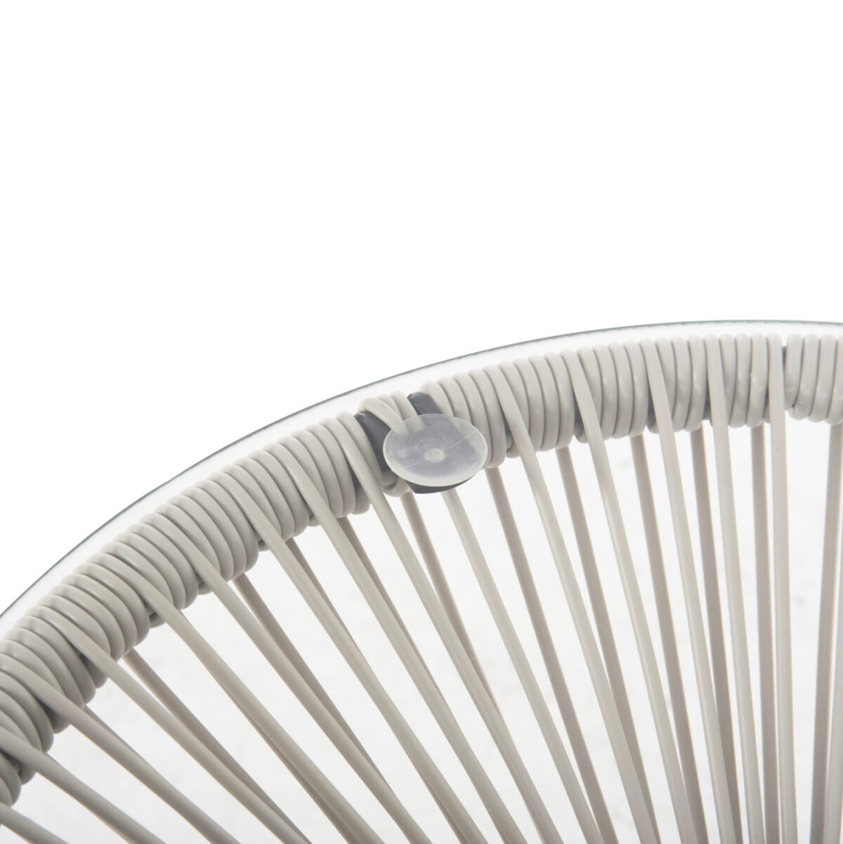 ΤΡΑΠΕΖΙ ΒΟΗΘΗΤΙΚΟ ALLEGRA HM5874.03 ΜΕΤΑΛΛΟ ΜΑΥΡΟ-ΣΥΝΘ. RATTAN ΜΠΕΖ Φ47x45Yεκ. - Image 6