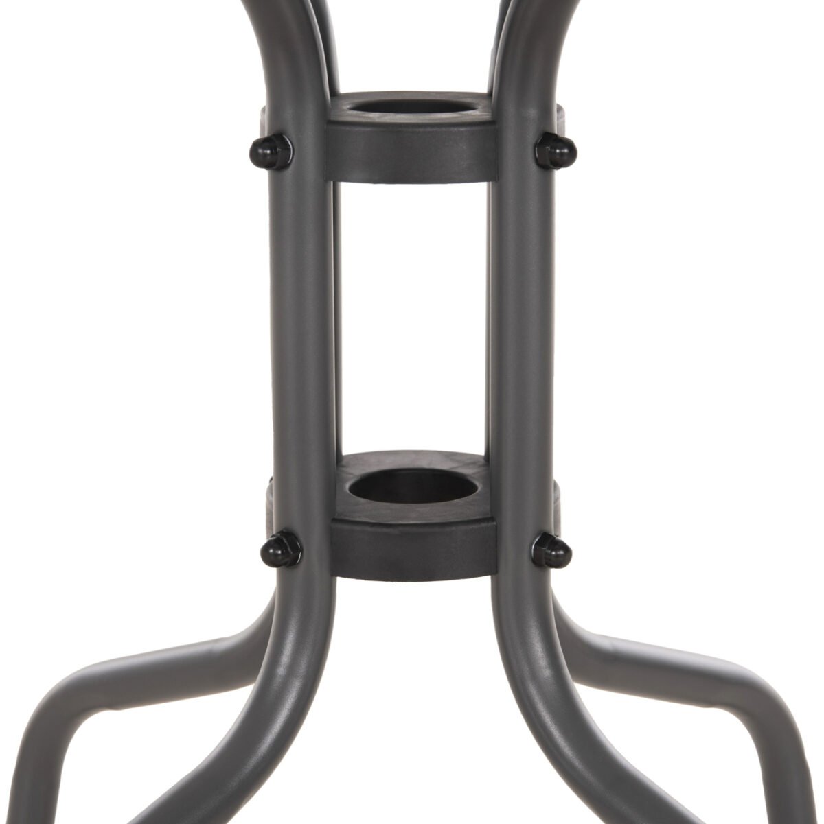 ΤΡΑΠΕΖΙ ΒΟΗΘΗΤΙΚΟ FIGO HM6067.01 ΜΕΤΑΛΛΙΚΟ ΓΚΡΙ-ΓΥΑΛΙΝΗ ΕΠΙΦΑΝΕΙΑ 45x45x51Yεκ - Image 6