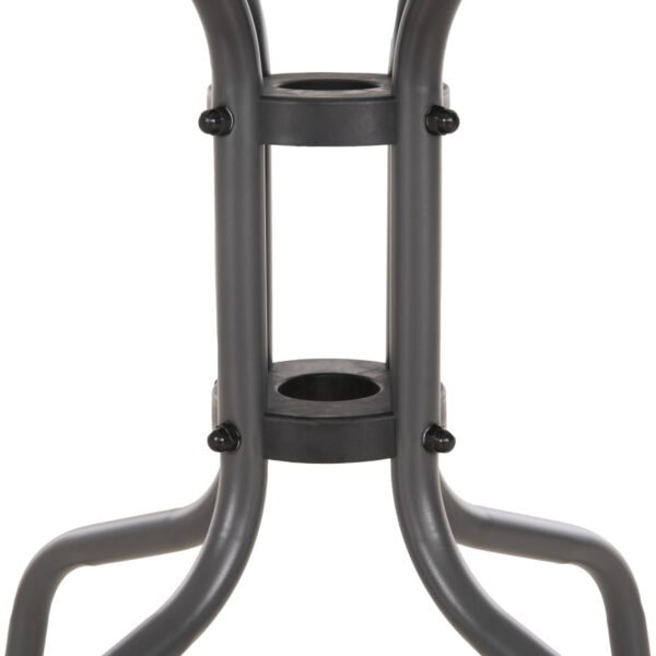 ΤΡΑΠΕΖΙ ΒΟΗΘΗΤΙΚΟ FIGO HM6067.01 ΜΕΤΑΛΛΙΚΟ ΓΚΡΙ-ΓΥΑΛΙΝΗ ΕΠΙΦΑΝΕΙΑ 45x45x51Yεκ - Image 6