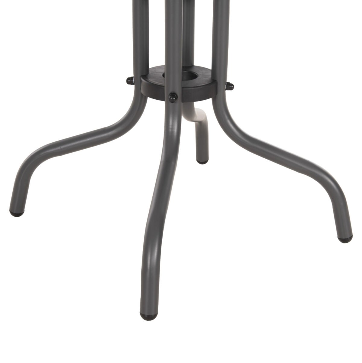 ΤΡΑΠΕΖΙ ΒΟΗΘΗΤΙΚΟ FIGO HM6067.01 ΜΕΤΑΛΛΙΚΟ ΓΚΡΙ-ΓΥΑΛΙΝΗ ΕΠΙΦΑΝΕΙΑ 45x45x51Yεκ - Image 7