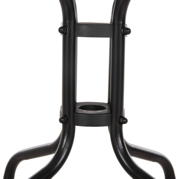 ΤΡΑΠΕΖΙ ΒΟΗΘΗΤΙΚΟ FIGO HM6067.03 ΜΕΤΑΛΛΙΚΟ ΜΑΥΡΟ-ΓΥΑΛΙΝΗ ΕΠΙΦΑΝΕΙΑ 45x45x51Yεκ - Image 6