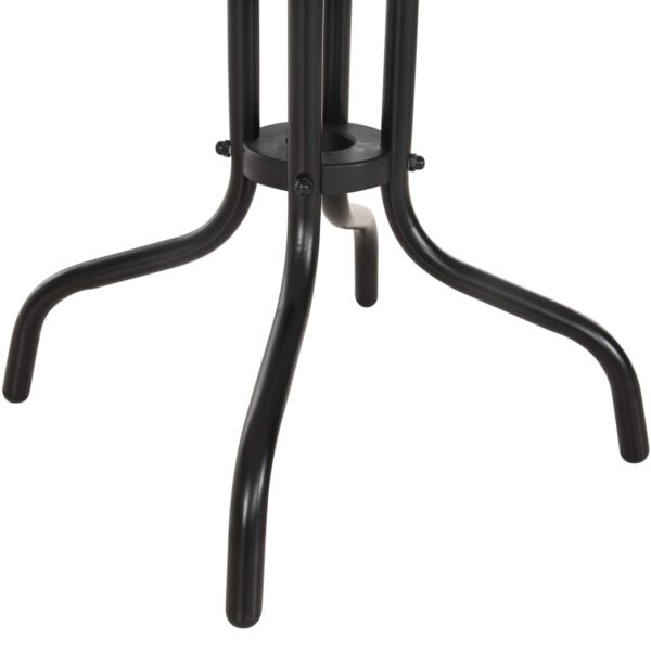 ΤΡΑΠΕΖΙ ΒΟΗΘΗΤΙΚΟ FIGO HM6067.03 ΜΕΤΑΛΛΙΚΟ ΜΑΥΡΟ-ΓΥΑΛΙΝΗ ΕΠΙΦΑΝΕΙΑ 45x45x51Yεκ - Image 7