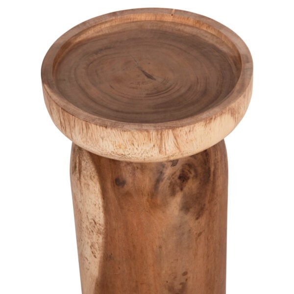 ΤΡΑΠΕΖΙ ΒΟΗΘΗΤΙΚΟ LOKI HM9899.11 ΜΑΣΙΦ ΞΥΛΟ SUAR ΣΕ ΦΥΣΙΚΟ Φ30x50Υεκ. - Image 4