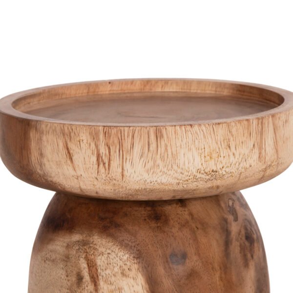 ΤΡΑΠΕΖΙ ΒΟΗΘΗΤΙΚΟ LOKI HM9899.11 ΜΑΣΙΦ ΞΥΛΟ SUAR ΣΕ ΦΥΣΙΚΟ Φ30x50Υεκ. - Image 6