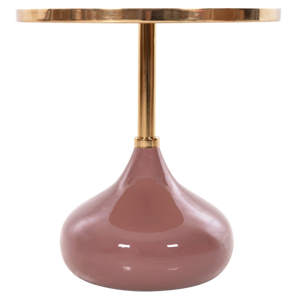 ΤΡΑΠΕΖΙ ΒΟΗΘΗΤΙΚΟ ΣΤΡΟΓΓΥΛΟ UTRI HM4241.06 ΜΕΤΑΛΛΟ ΣΕ ΣΟΜΟΝ-ΜΠΕΖ Φ46x46,5Υεκ. - Image 3