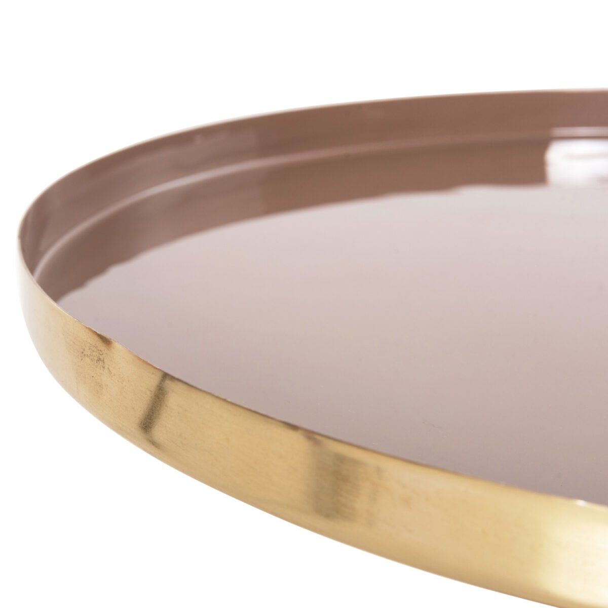 ΤΡΑΠΕΖΙ ΒΟΗΘΗΤΙΚΟ ΣΤΡΟΓΓΥΛΟ UTRI HM4241.06 ΜΕΤΑΛΛΟ ΣΕ ΣΟΜΟΝ-ΜΠΕΖ Φ46x46,5Υεκ. - Image 4