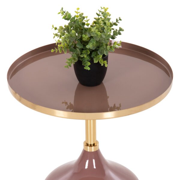 ΤΡΑΠΕΖΙ ΒΟΗΘΗΤΙΚΟ ΣΤΡΟΓΓΥΛΟ UTRI HM4241.06 ΜΕΤΑΛΛΟ ΣΕ ΣΟΜΟΝ-ΜΠΕΖ Φ46x46,5Υεκ. - Image 7