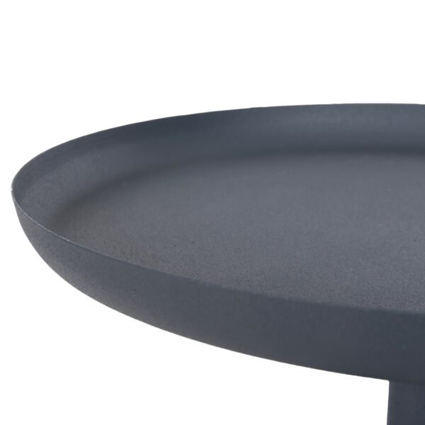 ΤΡΑΠΕΖΙ ΒΟΗΘΗΤΙΚΟ ΣΤΡΟΓΓΥΛΟ DELBEL HM4261.05 ΜΕΤΑΛΛΟ ΜΠΛΕ ΣΚΟΥΡΟ Φ39,5x53,5Υ εκ. - Image 8