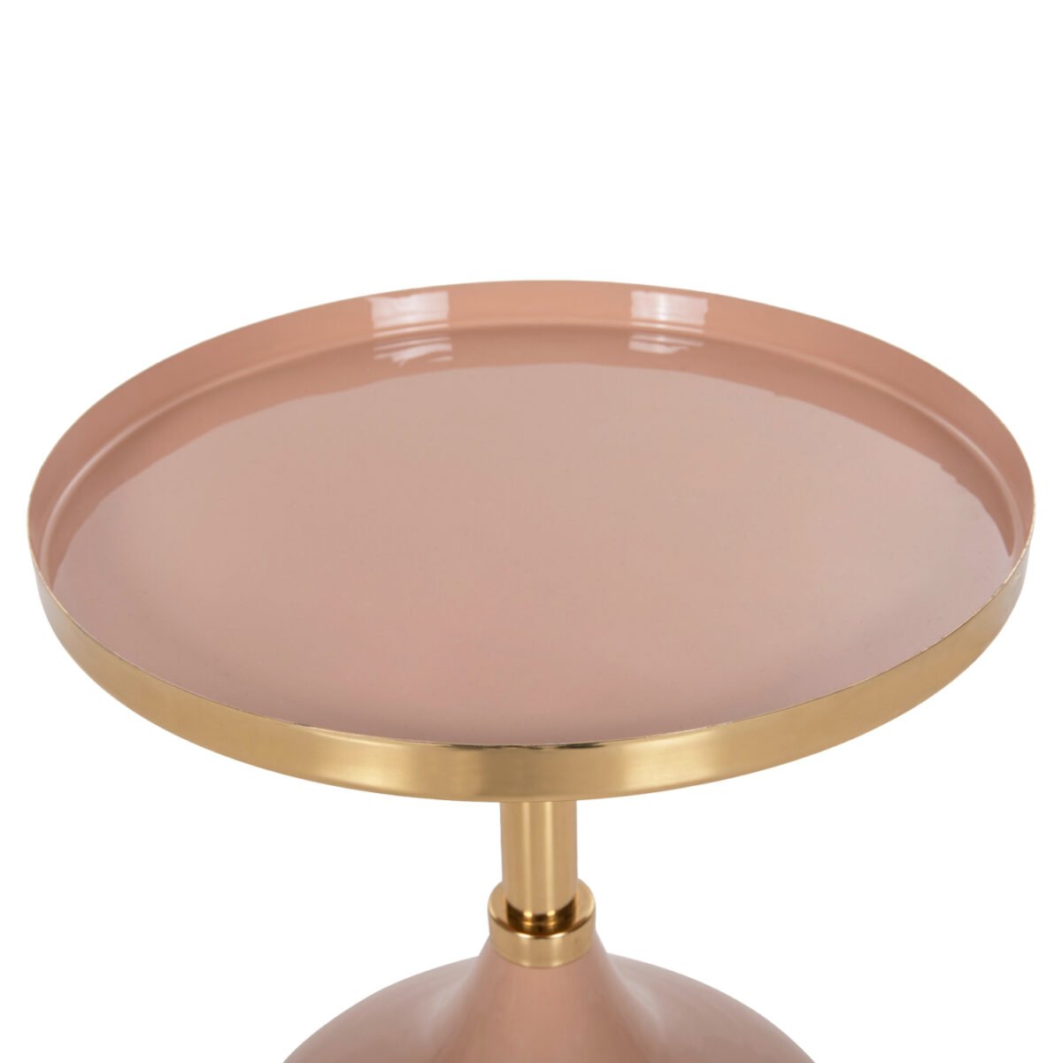 ΤΡΑΠΕΖΙ ΒΟΗΘΗΤΙΚΟ ΣΤΡΟΓΓΥΛΟ UTRI HM4384.10 ΜΕΤΑΛΛΟ ΣΕ ΣΟΜΟΝ-ΜΠΕΖ Φ35,5x44,5Υ εκ. - Image 7