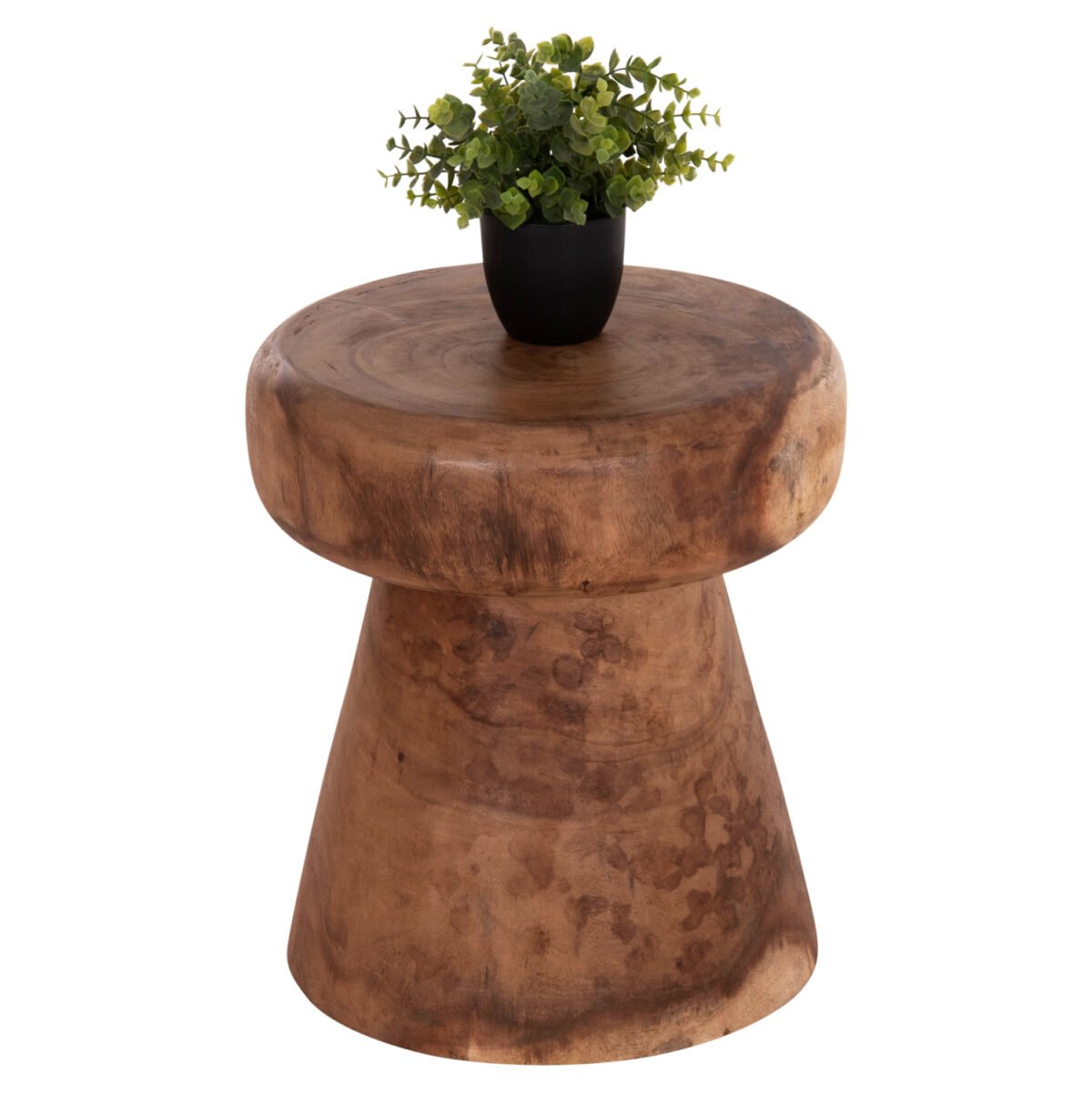 ΤΡΑΠΕΖΙ ΒΟΗΘΗΤΙΚΟ ΣΤΡΟΓΓΥΛΟ CUPRE HM9793.11 ΜΑΣΙΦ ΞΥΛΟ SUAR-ΦΥΣΙΚΟ Φ40x45Υεκ. - Image 5