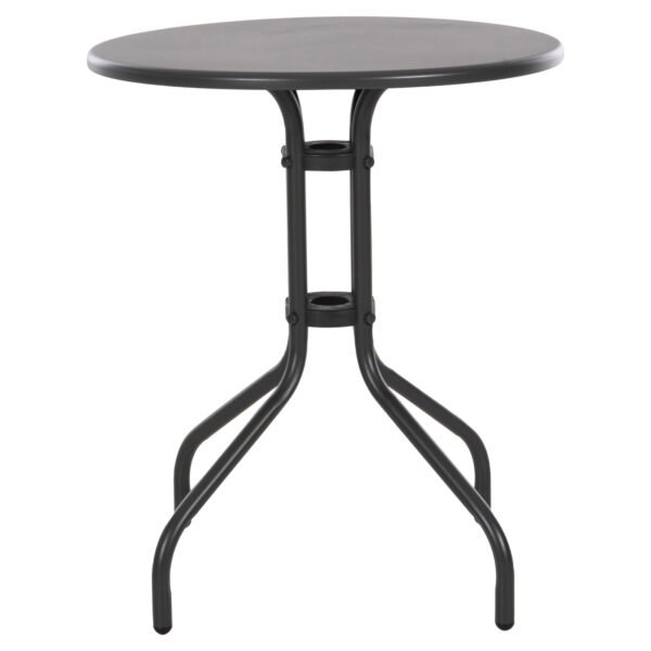 ΤΡΑΠΕΖΙ ΕΞ.ΧΩΡΟΥ ΣΤΡΟΓΓΥΛΟ LINO HM5973.01 ΜΕΤΑΛΛΙΚΟ ΓΚΡΙ Φ60x70Υεκ. - Image 3