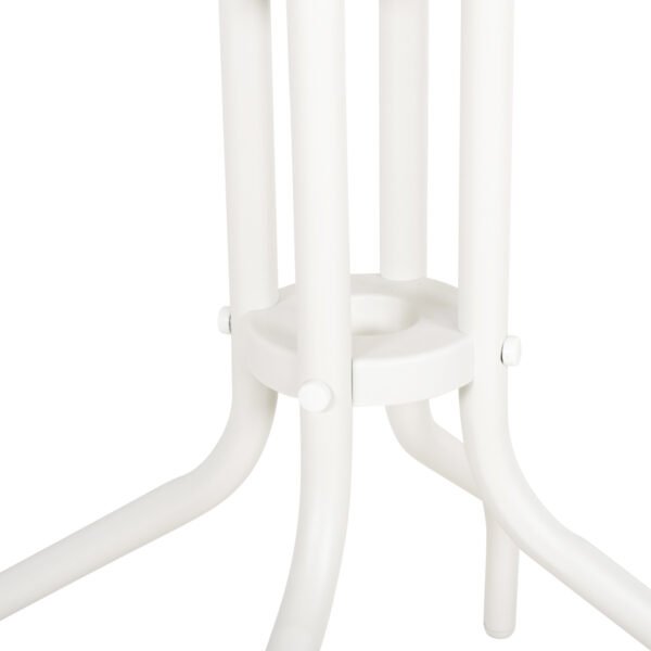 ΤΡΑΠΕΖΙ ΕΞ.ΧΩΡΟΥ ΣΤΡΟΓΓΥΛΟ LINO HM5973.02 ΜΕΤΑΛΛΙΚΟ ΛΕΥΚΟ Φ60x70Υεκ. - Image 6