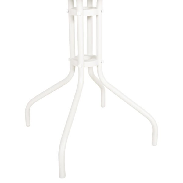 ΤΡΑΠΕΖΙ ΕΞ.ΧΩΡΟΥ ΣΤΡΟΓΓΥΛΟ LINO HM5973.02 ΜΕΤΑΛΛΙΚΟ ΛΕΥΚΟ Φ60x70Υεκ. - Image 7