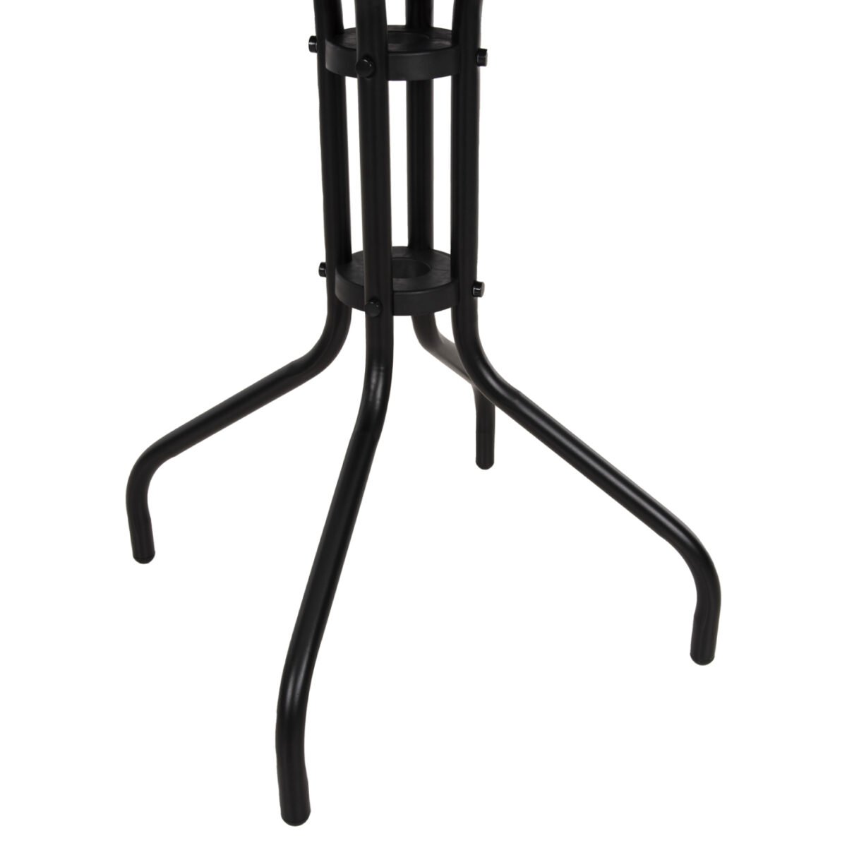 ΤΡΑΠΕΖΙ ΕΞ.ΧΩΡΟΥ ΣΤΡΟΓΓΥΛΟ LINO HM5973.03 ΜΕΤΑΛΛΙΚΟ ΜΑΥΡΟ Φ60x70Υεκ. - Image 6