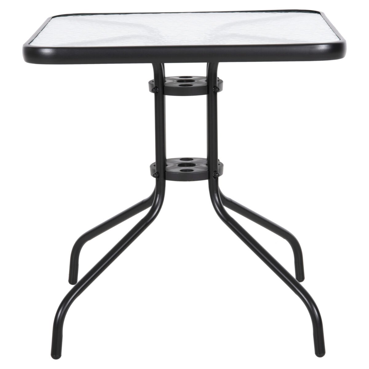 ΤΡΑΠΕΖΙ ΕΞΩΤ.ΧΩΡΟΥ FIGO HM5036.03 ΜΕΤΑΛΛΟ ΜΑΥΡΟ- ΓΥΑΛΙΝΗ ΕΠΙΦΑΝΕΙΑ 70Χ70Χ70Υεκ - Image 3