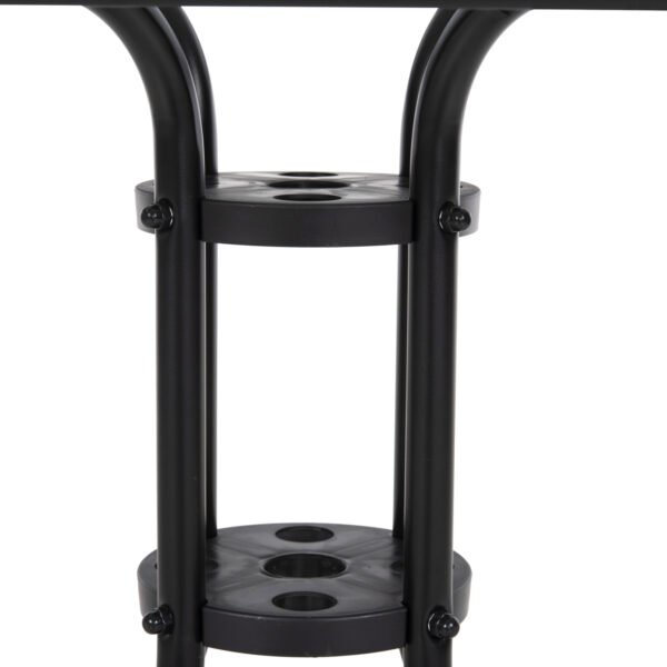 ΤΡΑΠΕΖΙ ΕΞΩΤ.ΧΩΡΟΥ FIGO HM5036.03 ΜΕΤΑΛΛΟ ΜΑΥΡΟ- ΓΥΑΛΙΝΗ ΕΠΙΦΑΝΕΙΑ 70Χ70Χ70Υεκ - Image 6