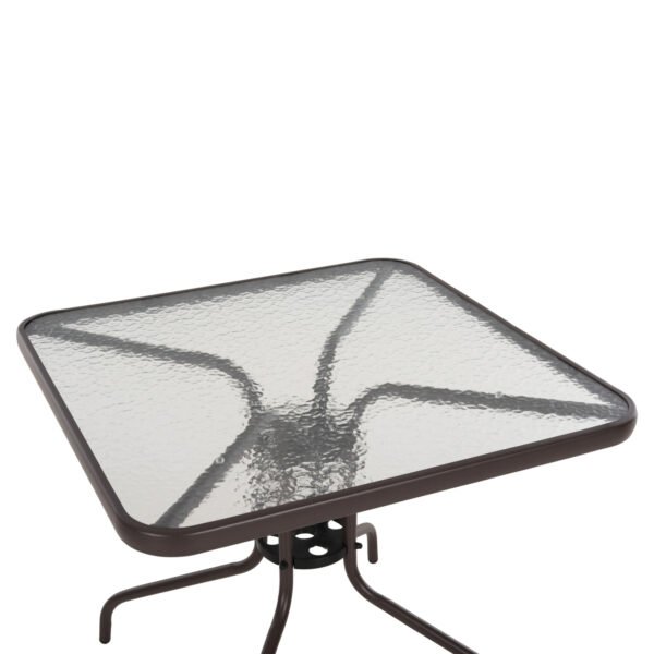 ΤΡΑΠΕΖΙ ΕΞΩΤ.ΧΩΡΟΥ FIGO HM5972.02 ΜΕΤΑΛΛΟ ΚΑΦΕ-ΓΥΑΛΙΝΗ ΕΠΙΦΑΝΕΙΑ 80Χ80Χ71Υεκ - Image 4