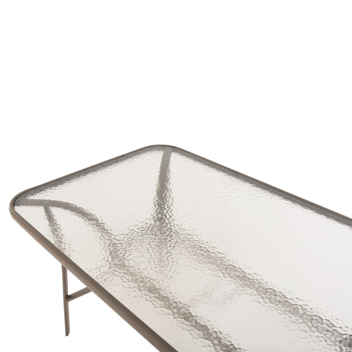 ΤΡΑΠΕΖΙ BRUNO HM5106.04 ΣΑΜΠΑΝΙ ΜΕΤΑΛΛΙΚΟ ΜΕ ΓΥΑΛΙΝΗ ΕΠΙΦΑΝΕΙΑ 140Χ80Χ71Υεκ - Image 5