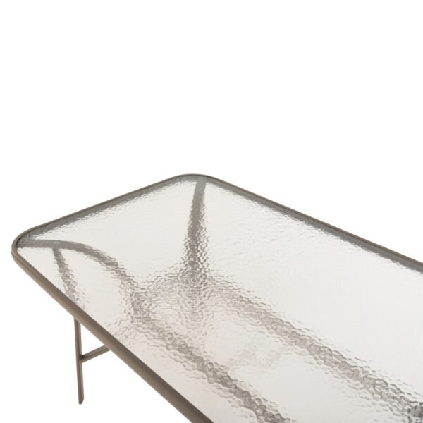 ΤΡΑΠΕΖΙ BRUNO HM5106.04 ΣΑΜΠΑΝΙ ΜΕΤΑΛΛΙΚΟ ΜΕ ΓΥΑΛΙΝΗ ΕΠΙΦΑΝΕΙΑ 140Χ80Χ71Υεκ - Image 5