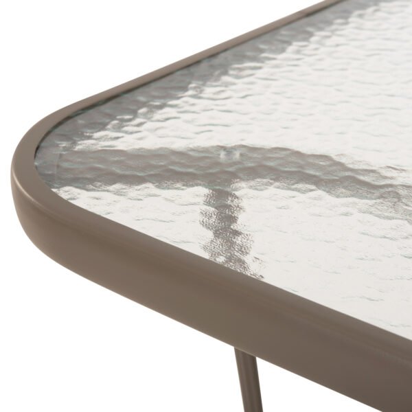 ΤΡΑΠΕΖΙ BRUNO HM5106.04 ΣΑΜΠΑΝΙ ΜΕΤΑΛΛΙΚΟ ΜΕ ΓΥΑΛΙΝΗ ΕΠΙΦΑΝΕΙΑ 140Χ80Χ71Υεκ - Image 6