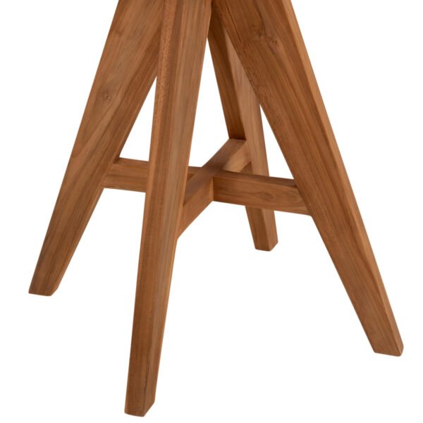 ΤΡΑΠΕΖΙ LEO HM9623.11 ΣΤΡΟΓΓΥΛΟ ΜΑΣΙΦ ΞΥΛΟ ΤΕΑΚ Φ80x75Υεκ. - Image 6