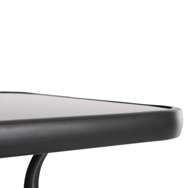 ΤΡΑΠΕΖΙ ΜΠΑΡ ΤΕΤΡΑΓΩΝΟ FIGGY HM6066.01 ΜΕΤΑΛΛΙΚΟ ΓΚΡΙ-ΓΥΑΛΙ ΑΣΦΑΛΕΙΑΣ 60x60x100Υεκ - Image 5