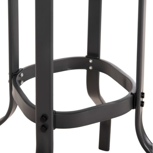 ΤΡΑΠΕΖΙ ΜΠΑΡ ΤΕΤΡΑΓΩΝΟ FIGGY HM6066.01 ΜΕΤΑΛΛΙΚΟ ΓΚΡΙ-ΓΥΑΛΙ ΑΣΦΑΛΕΙΑΣ 60x60x100Υεκ - Image 6