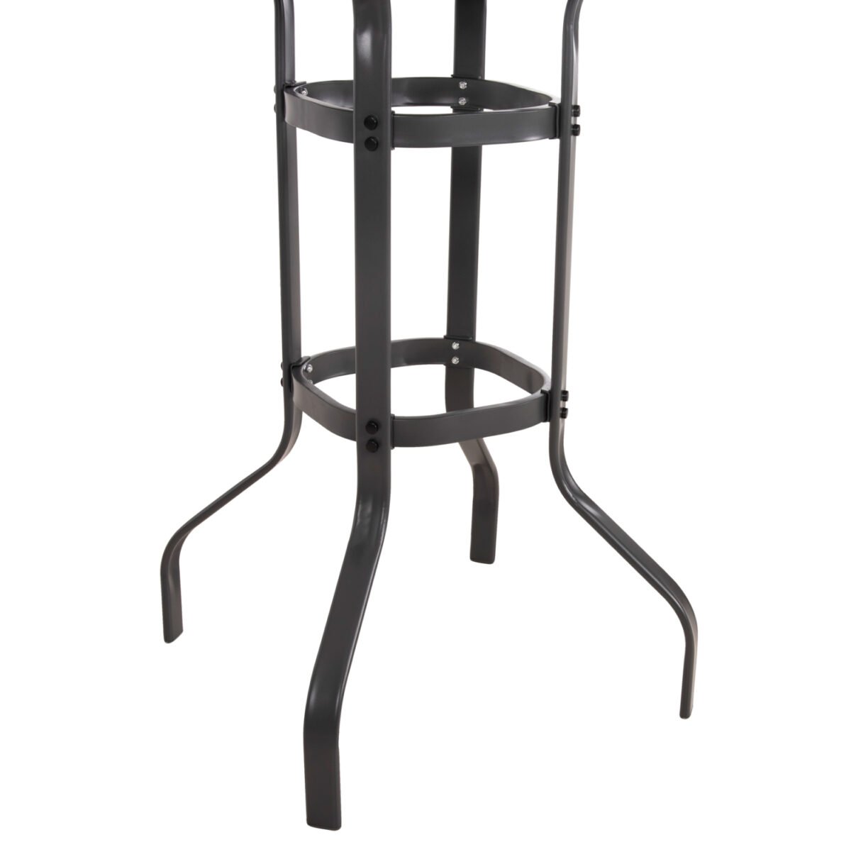 ΤΡΑΠΕΖΙ ΜΠΑΡ ΤΕΤΡΑΓΩΝΟ FIGGY HM6066.01 ΜΕΤΑΛΛΙΚΟ ΓΚΡΙ-ΓΥΑΛΙ ΑΣΦΑΛΕΙΑΣ 60x60x100Υεκ - Image 7