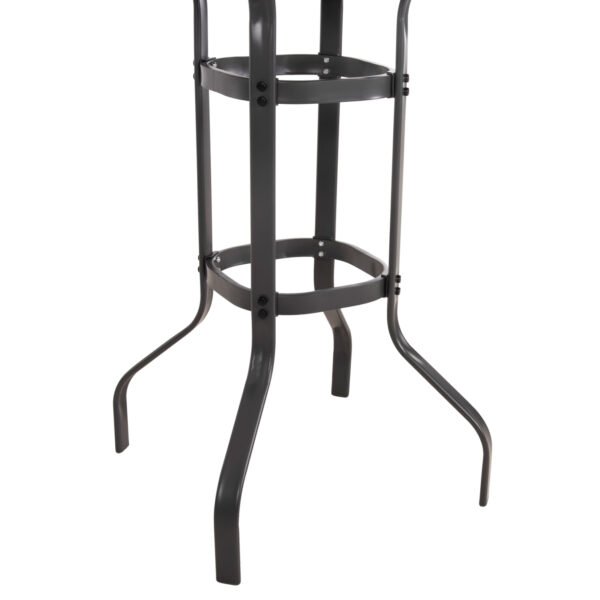 ΤΡΑΠΕΖΙ ΜΠΑΡ ΤΕΤΡΑΓΩΝΟ FIGGY HM6066.01 ΜΕΤΑΛΛΙΚΟ ΓΚΡΙ-ΓΥΑΛΙ ΑΣΦΑΛΕΙΑΣ 60x60x100Υεκ - Image 7