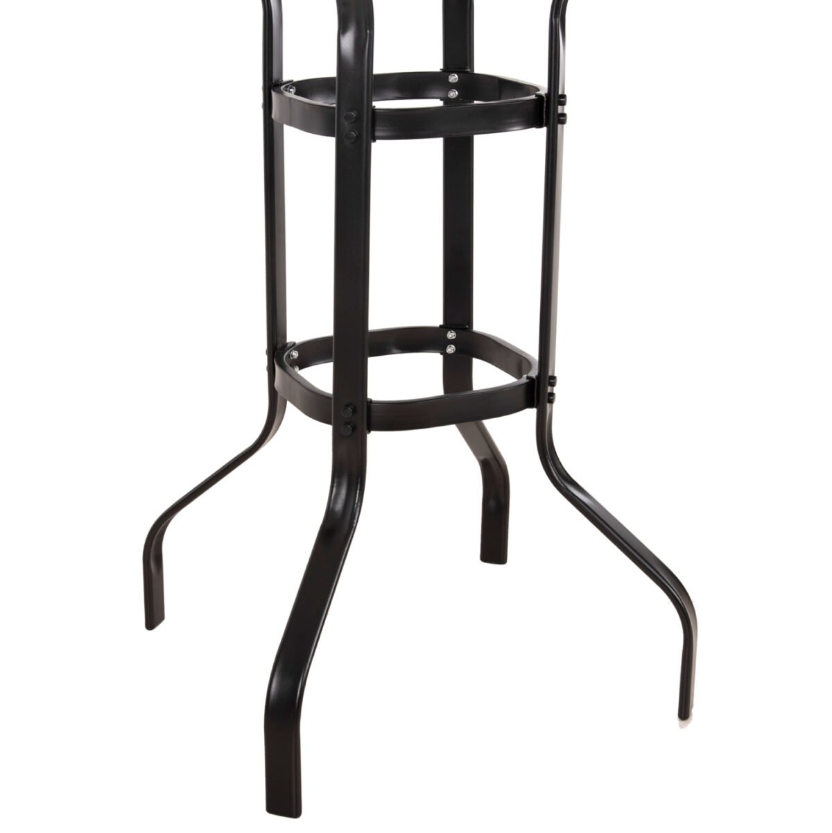 ΤΡΑΠΕΖΙ ΜΠΑΡ ΤΕΤΡΑΓΩΝΟ FIGGY HM6066.03 ΜΕΤΑΛΛΙΚΟ ΜΑΥΡΟ-ΓΥΑΛΙ ΑΣΦΑΛΕΙΑΣ 60x60x100Υεκ - Image 6