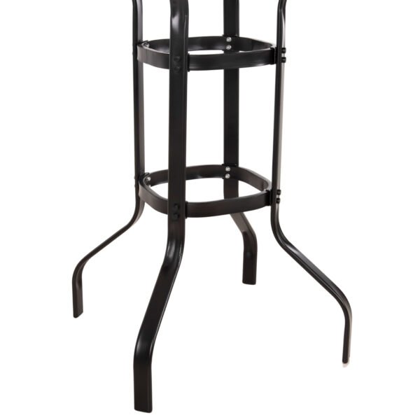 ΤΡΑΠΕΖΙ ΜΠΑΡ ΤΕΤΡΑΓΩΝΟ FIGGY HM6066.03 ΜΕΤΑΛΛΙΚΟ ΜΑΥΡΟ-ΓΥΑΛΙ ΑΣΦΑΛΕΙΑΣ 60x60x100Υεκ - Image 6