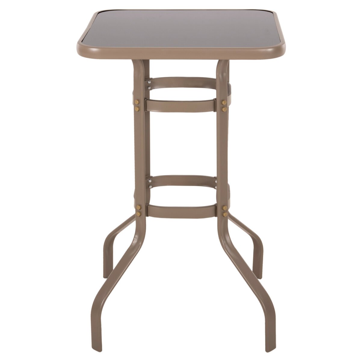 ΤΡΑΠΕΖΙ ΜΠΑΡ ΤΕΤΡΑΓΩΝΟ FIGGY HM6066.04 ΜΕΤΑΛΛΙΚΟ ΣΑΜΠΑΝΙ-ΓΥΑΛΙ ΑΣΦΑΛΕΙΑΣ 60x60x100Υεκ - Image 3