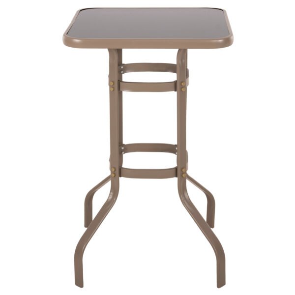 ΤΡΑΠΕΖΙ ΜΠΑΡ ΤΕΤΡΑΓΩΝΟ FIGGY HM6066.04 ΜΕΤΑΛΛΙΚΟ ΣΑΜΠΑΝΙ-ΓΥΑΛΙ ΑΣΦΑΛΕΙΑΣ 60x60x100Υεκ - Image 3