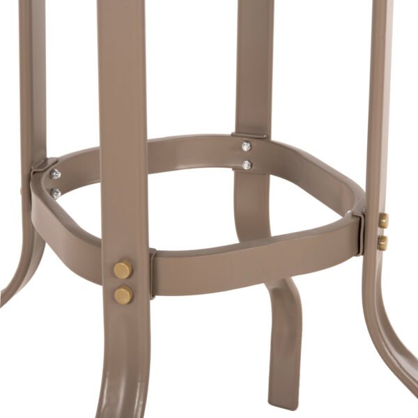 ΤΡΑΠΕΖΙ ΜΠΑΡ ΤΕΤΡΑΓΩΝΟ FIGGY HM6066.04 ΜΕΤΑΛΛΙΚΟ ΣΑΜΠΑΝΙ-ΓΥΑΛΙ ΑΣΦΑΛΕΙΑΣ 60x60x100Υεκ - Image 5