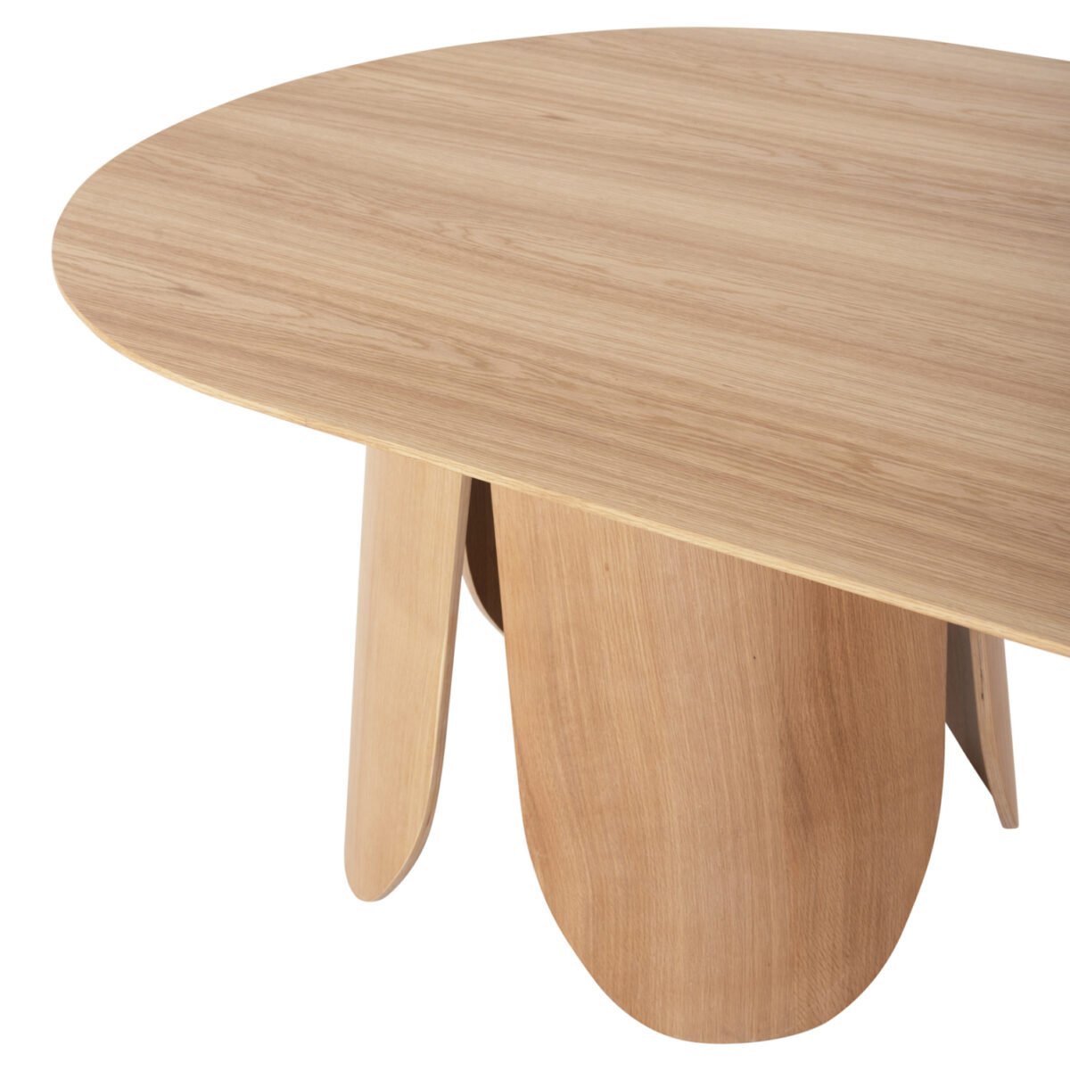 ΤΡΑΠΕΖΙ ΟΒΑΛ DENTY HM9611.01 MDF ΜΕ ΚΑΠΛΑΜΑ ΔΡΥΟΣ-ΦΥΣΙΚΟ ΟΑΚ 240x120x75Υεκ. - Image 6