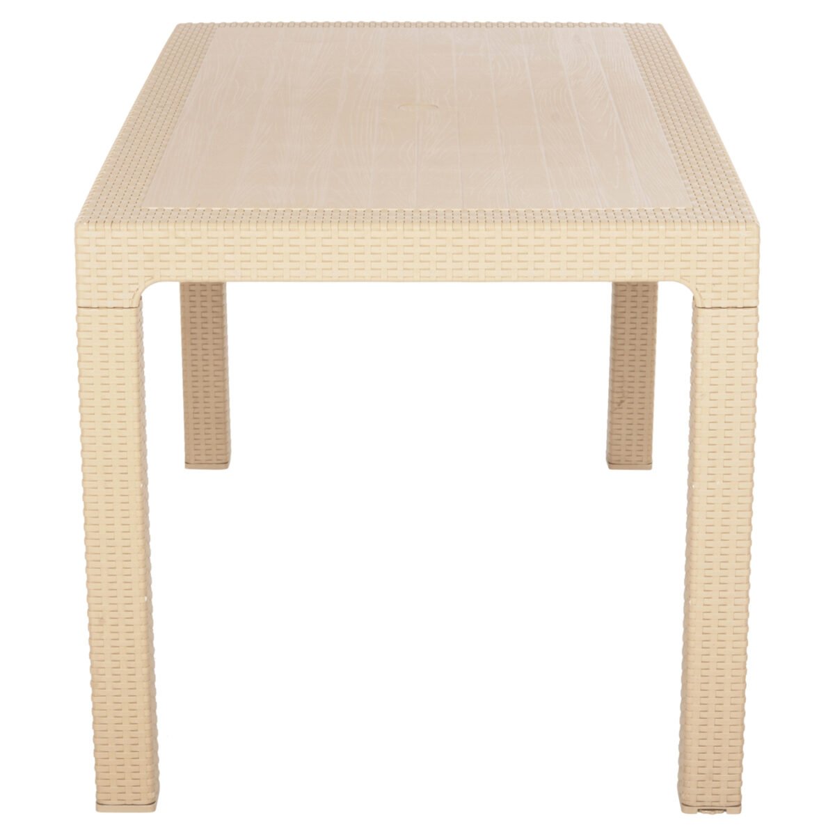 ΤΡΑΠΕΖΙ ΠΟΛΥΠΡΟΠΥΛΕΝΙΟΥ ΟΡΘΟΓΩΝΙΟ TODOR HM6147.04 ΚΑΠΟΥΤΣΙΝΟ ΟΨΗ WICKER 140x80x75Υεκ. - Image 4