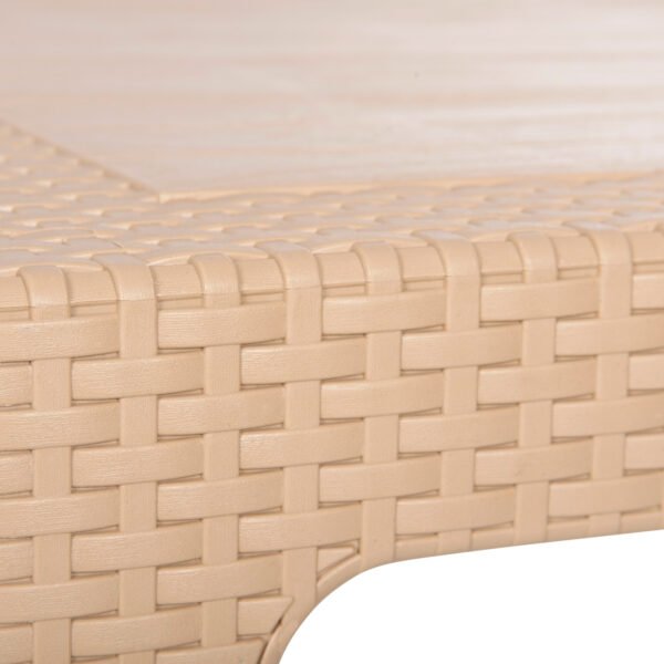 ΤΡΑΠΕΖΙ ΠΟΛΥΠΡΟΠΥΛΕΝΙΟΥ ΟΡΘΟΓΩΝΙΟ TODOR HM6147.04 ΚΑΠΟΥΤΣΙΝΟ ΟΨΗ WICKER 140x80x75Υεκ. - Image 6