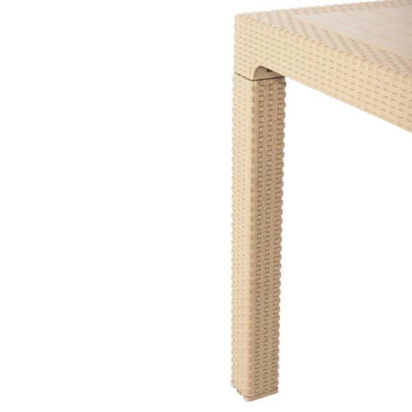 ΤΡΑΠΕΖΙ ΠΟΛΥΠΡΟΠΥΛΕΝΙΟΥ ΟΡΘΟΓΩΝΙΟ TODOR HM6147.04 ΚΑΠΟΥΤΣΙΝΟ ΟΨΗ WICKER 140x80x75Υεκ. - Image 8